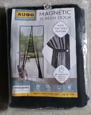 AUGO Magnetic Mesh Screen Door-Self Sealing, Heavy Duty, Hands Free Partition