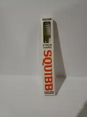 Squibb 3 Row Hard Toothbrush In Plastic Hard Straight, Green - Rare - One Brush