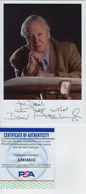 SIR DAVID ATTENBOROUGH ICONIC NATURALIST PERSONAL PHOTO-CARD PSA