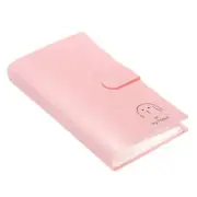 Plastic Business Card Holder Portable Card Binder Book Name Cards Organizer Pink