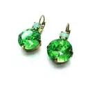 Earrings By Mariana Woman Large Chrysolite Opal and Peridot Swarovski Crystals