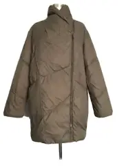 NWT $370 RYLLACE SOFT DOWN ASYMMETRICAL ZIP PACKABLE POCKETS JACKET SIZE 16