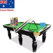 Eeeza 9FT Black Frame Slate Billiard Pool Table For Home Entertainment Game