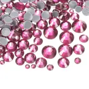 1450 Pcs Hotfix Rhinestones Crystal Glass Gems(SS6-SS30 Set,Deep Purple)