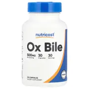 Nutricost, Ox Bile, 500 mg, 30 Capsules
