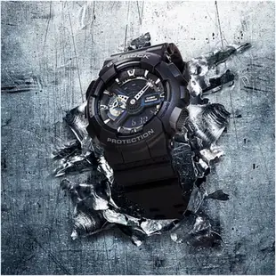 CASIO 卡西歐 GA-110-1B GA110 手錶 55mm G-Shock 黑色 指針 液晶螢幕 消光灰 防水