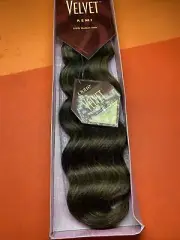 VELVET REMI_100%_human_hair_EUROPEAN_DEEP_WEAVE_EXTENSION_14"_#F1B/30
