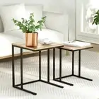 Nesting Coffee Table Set of 2 Walnut Modern Furniture Living Room Home Dec 02-WD