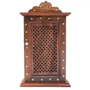 Forestree "Hand Carved Sheesham Wood Key Holder Hanger with Rack