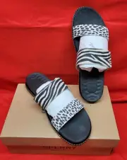 Sperry Top Sider Waveside Plushwave Flip Flop Sandal Black White Womens 8.5 Box