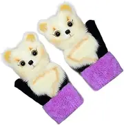 [VALICLUD] Portable Cat Gloves Comfortable Warm Winter Gloves for Daily Use Cute Animal Design Soft Fleece Lining for Adults Winter Hand Protection