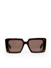 Brown Square Frame Tortoiseshell Sunglasses