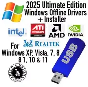 2025 Ultimate Edition ALL Windows Offline Drivers 64GB USB + Installer Windows