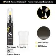 Touch Up Paint For Mazda All Models W6 Somber Brown With Polish Paste