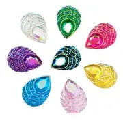 Teardrop Peacock Bling Flatback Rhinestone - Craft Scrapbook Decor Rhinestones