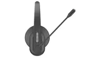 Wireless 5.3 Headset with Microphone, Flip-to-Mute Mic, On Ear Cell Phone Headset with Charging Base