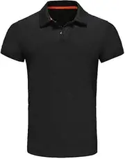 [Generic] Men's Classic Polo Shirt, Short Sleeve, Army Green, Black, Small-4X-Large