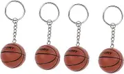 SAFIGLE 4 Pcs Simulation Basketball Pendant Basketball Key Charm Bag Sports Kids Basketball Foam Keychains Basketball Key Chain Basketball Keychain Handbag Charms Man Halloween Football Pu