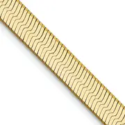 22 Inch 14K 5mm Silky Herringbone Chain
