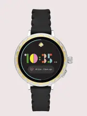 black silicone scallop smartwatch 2