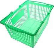 Shopping Basket Blastic Retail Grocery Basket Storage Basket Outdoor Storage Crates Washing Basket Baskets with Handles Berry Basket Supermarket Shopping Cart Sprout Plastic Pink
