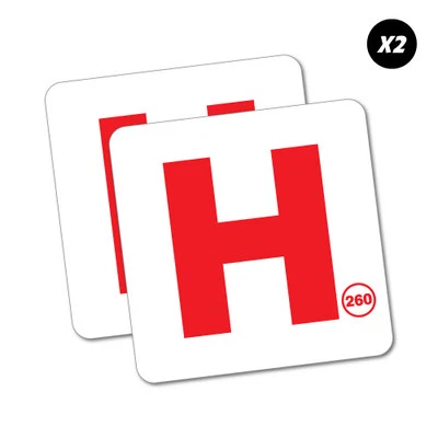 2X Hoon Red P Plate 260 Limit Sticker Aussie Car Flag 4x4 Funny Ute #5636EN
