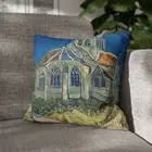 CUSHION COVER PILLOW CASE|VINCENT VAN GOGH - THE CHURCH AT AUVERS ART