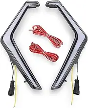 2X Turn Signal Fang Lights, for Polaris, RZR XP 1000 Turbo 2019-2023 IP67 LED Front Light Assembly LED Center Grill Light
