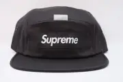 SUPREME SS18 REFLECTIVE TAB POCKET CAMP CAP HAT BLACK BRAND NEW JORDAN KOBE DUNK