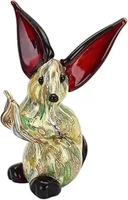 Glass Of Venice Murano Glass Gold Millefiori Rabbit Sculpture