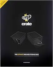 Crep Protect - Crate, Shoe/Sneaker/Trainer Stackable Storage Drop Front Box with Clear Door
