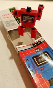 Vintage 1980's Unbranded TAKARA-LIKE KRONOFORM TRANSFORMERS RED QUARTZ WATCH