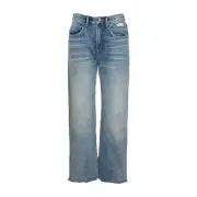 NWT ALLSAINTS Mazzy High Rise Cropped Jeans, Indigo Blue, 26 (US)