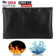 2000℉ Fire Proof money Bag Fireproof Document Pouch Waterproof Safe Cash Bag US