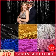 3M X 1.4M Big Sequin Table Cloth Table Cover Wedding Backdrop Party Event NEW