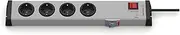 EHMANN 0220x00042303 Personal Protection Power Strip 4-Way with Integrated FI Switch 10 mA 3 m Cable