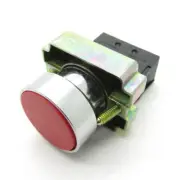 22mm Round Red Push Button Switch Momentary NO Metal Shell XB2 10A 600V SPST
