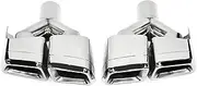 Car Rear Bumper Turbo Muffler Exhaust Tips Tip 4 Exits Black Compatible For Benz C E CLS Class W204 W212 W218 C63 E63 CLS63 Pre-Facelift(Y Style Silver)