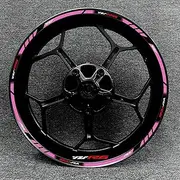 Logo 17 Inch Inner and Outer Wheel Rim Hub Decal Decoration Waterproof High Reflective Sticker for YZF R6 Motorcycle (Color : YZF R61 1)