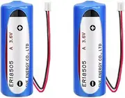 HOUYIBO 2PCS ER18505 3.6V 4000mAh Battery A Size PLC Non-Rechargeable Lithium Battery with 2.0 White Plug