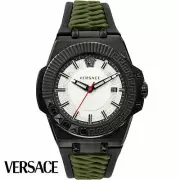 Versace VEDY00419 Chain Reaction white black green Silicone Men's Watch NEW