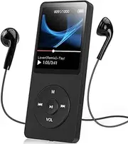MP3 MP4 Player with Bluetooth 5.0, Ultra Thin Digital LCD 1.77 Inch Screen MP3 Music Player, Built in HD Speakers Portable HiFi Music Player (Without Memory Card)