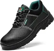 [SDEQA] Steel Toe Cap Boots Mens Lightweight Breathable Non Slip Safety Trainers Work Shoes Construction Industrial Sneakers