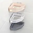 Triangular Shelf Caddy Shower Corner Bath Storage Rack Bathroom Organizer Holder