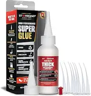 Premium Grade Cyanoacrylate (CA) Super Glue by STARBOND Gap Filler Thick 2000 CPS Viscosity Adhesive for Carpentry, Woodworking, Hobby Models, Archery Fletching (Thick, 2 Ounce)