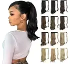 Sofeiyan Curly Ponytail Extension 15 Inch Heat Resistant Synthetic Black