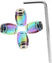 iplusmile 4pcs Tire Valve Caps for Car and Motorcycle and Dustproof Air Valve Stem Covers Stylish Tire Airtight Seal Suitable for Various Vehicles