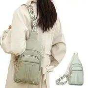 Womens Sling Backpack Anti Theft Crossbody Bags for Outdoors Hiking-Light Green