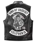 Jax Teller Vest, SOA Leather Vest, Men's Sons of Anarchy Redwood Original Presid