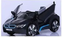 在飛比找Yahoo!奇摩拍賣優惠-艾兒小舖-BMW I8 雙開門電動車/兒童電動車(黑色)-高